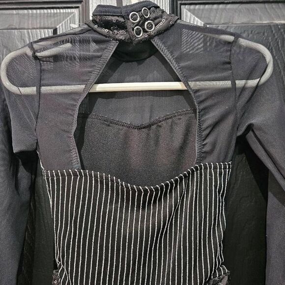 Weissman NWOT child extra small black fringe dance costume jazz tap solo - Picture 7 of 9